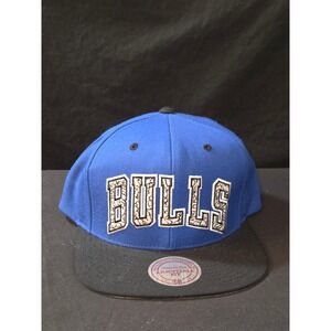 Mitchell &‎ Ness Chicago Bulls NBA Snapback Hat Cap Blue Black